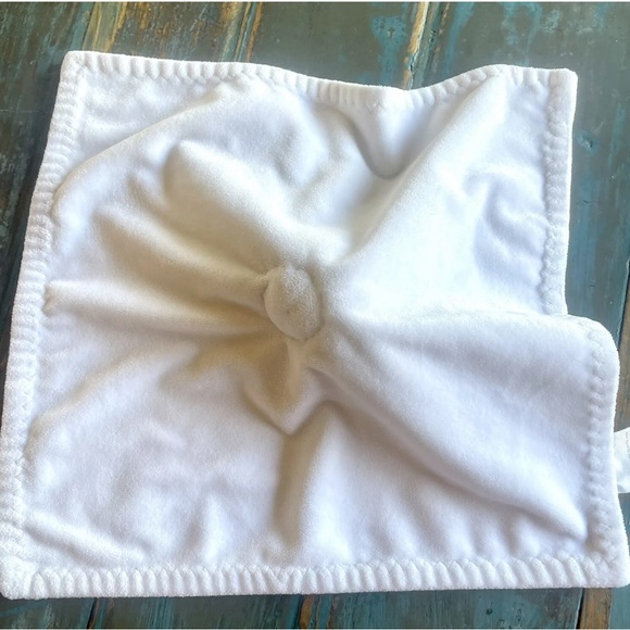 Bean Sprout Green White Polka Dot Bear Security Blanket Lovey 13"x13" (E) - Picture 3 of 4